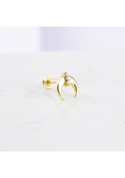 Glorria Altın Hilal Tragus Piercing Altın