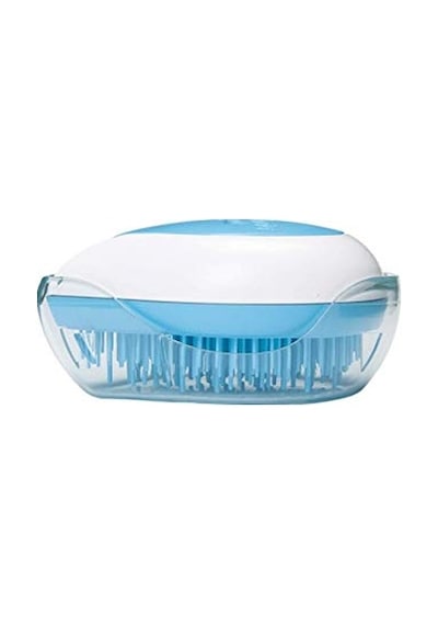 Lom1240 Compact Detangling Brush To Go - Çanta Tipi Kapaklı Saç Açma Tarama Fırçası Blue White Genel