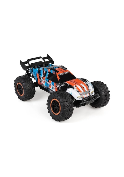 40 Cm Dev Boy 4x4 Uzaktan Kumandalı Araba 1:16 Ölçek Şarjlı Off-road Arazi Aracı Turuncu Mavi