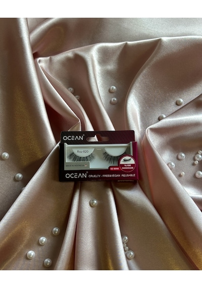 Ocean Asu 820 5d Mink Doğal Görünümlü Şerit Takma Kirpik Tekrar Kullanılabilir Vegan