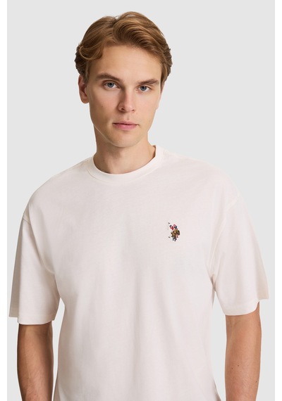 U.s. Polo Assn. Erkek Krem Tişört Basic 50326993-vr071