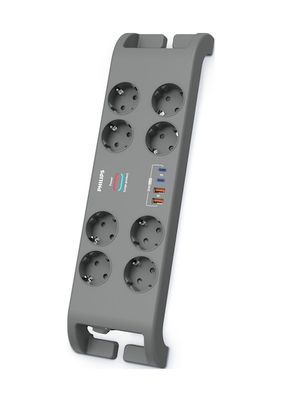 Philips Spn8180ga Akım Korumalı Priz 8'li + 2x Usb-a 18w + 2x Usb-c 20w - 2m Kablo - Siyah 2 m Philips Spn8180ga Akım Korumalı Priz 8'li + 2x Usb-a 18w + 2x Usb-c 20w - 2m Kablo - Siyah 2 m