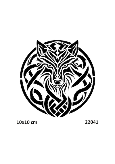 Airbrush Tattoo Tribal Bozkurt Yapışkanlı Stencil Süsleme Ve Boyama Kalıbı