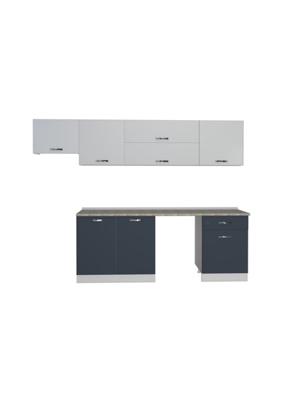 Decoraktiv Elite 280y Mdf Hazır Mutfak Dolabı - Tezgah Dahil - Antrasit - Buz Gri Diğer Decoraktiv Elite 280y Mdf Hazır Mutfak Dolabı - Tezgah Dahil - Antrasit - Buz Gri Diğer