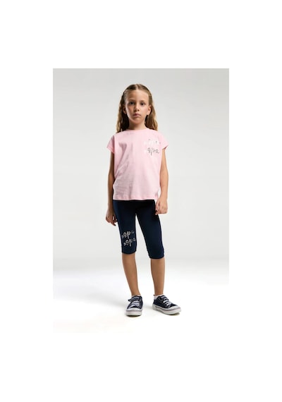 U.S. Polo Assn. Kız Çocuk Kapri Tayt Takım - Somon Somon