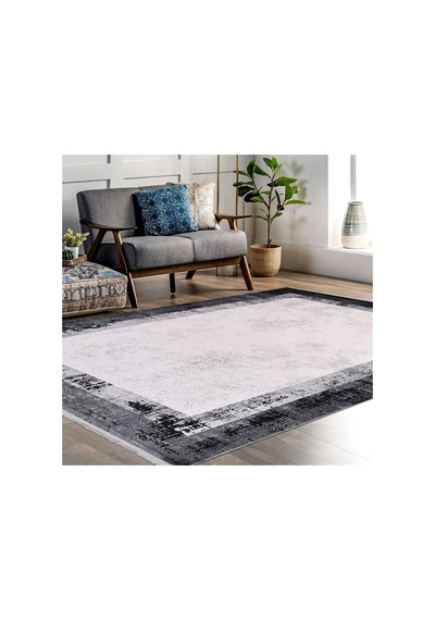 Çam Halı Crea Plus Stone Roxanne 17107 Gri Siyah Modern Desenli Makine Halısı