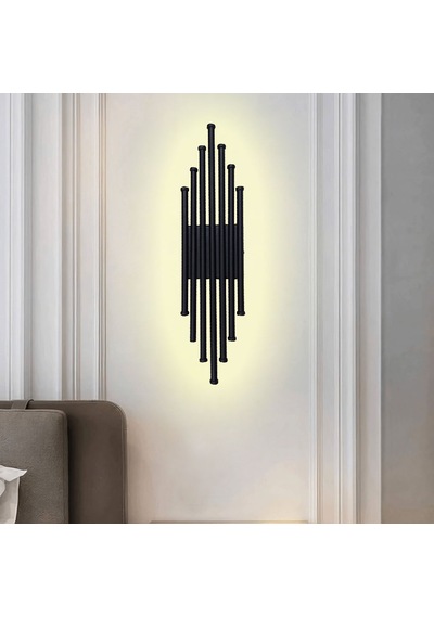 Mimarled Yedili Çubuk Led Aplik Aydınlatma 60 Cm Gün Işığı Siyah