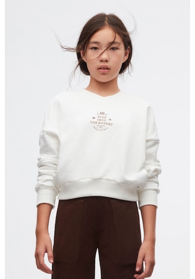 Xo Kids Kız Çocuk Sweatshirt 10-16 Yaş 37807 Ekru