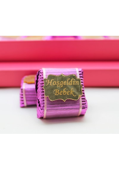 Dark Brown Hoşgeldin Bebek Kız Çoçuk Çikolatası Sargılı Dolgulu 48 Adet
