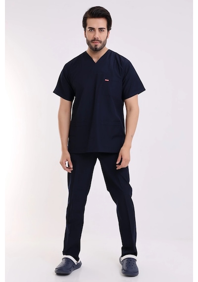 Zarf Yaka Erkek Likralı Takım - 6402 Lacivert 6402 Lacivert Soft