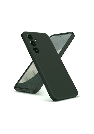 Galaxy Uyumlu A36 Kılıf Nano İçi Kadife Silikon -  Koyu Yeşil