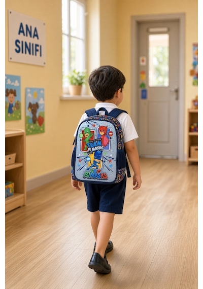 Pj Masks Team Anaokulu Okul Çantası Çocuk Sırt Çantası Günlük Okul Kullanımı 32 X 25 X 10 Cm Çok Renkli