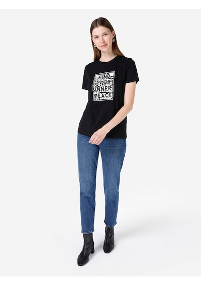 Colin's Colins Siyah Kadın Tshirt K.kol Cl1067292 Q1.v2 Blk Siyah