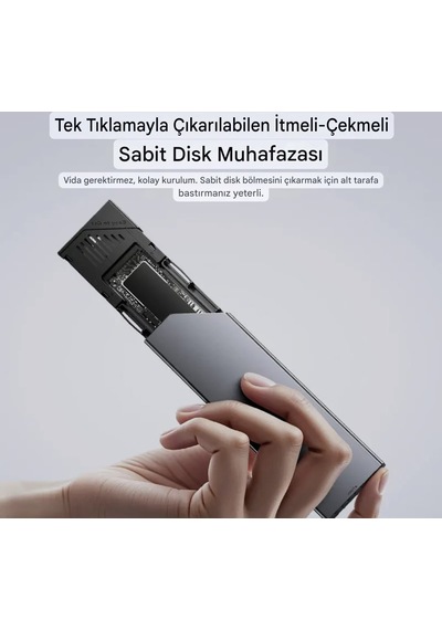Eaget Se630d M2 Nvme+sata Muhafaza Kutusu Çift Protokol Ce Lisanslı 2280/2260/2242/2230/ 10gbps 3.2 Yüksek Hızlı Son Nesil Teknoloji Metal Sağlam Şık Tasarım