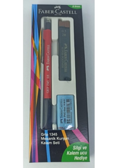Faber Grip 1345 Kırmızı 0.5mm Kalem-silgi-uç Kırmızı