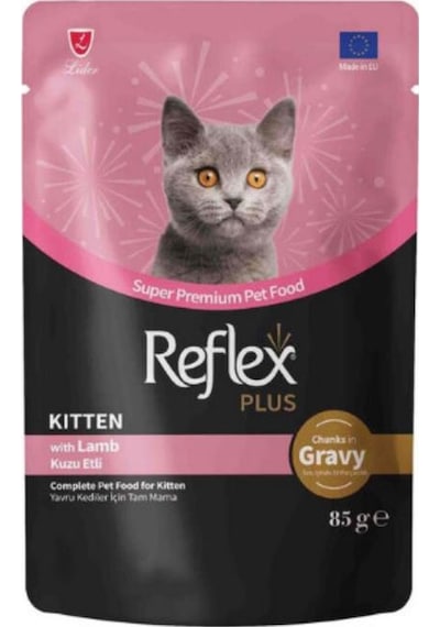 Reflex Plus Sos İçinde Parça Kuzu Etli Yavru Kedi Konservesi 85 Gr