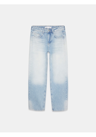 Dilvin 72321 %100 Pamuk Düşük Bel Straight Fit Jean-mavi