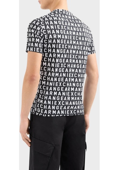 Armani Exchange Erkek T Shirt 3dztjw Zjh4z 8276 Siyah-beyaz Beyaz - Siyah