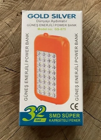 Gld Pro Solar Kamp Lambası Güneş Enerjili Fener Solar Power Bank 32led Turun