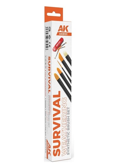 Ak B101 Eskitme Fırça Seti, Sentetik Kıllı, 5 Adet