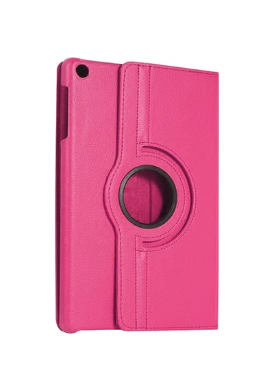Samsung Galaxy Uyumlu Tab A11 360 Tablet Deri Kılıf - Pembe -