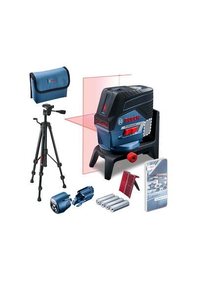 Gcl 2-50 C Çizgi Lazer 20m Çalışma Alanı Alıcı İle 50 M , 4 X Aa Pil, Ip 54 Toza Karşı Koruma Sistemi, Kırm