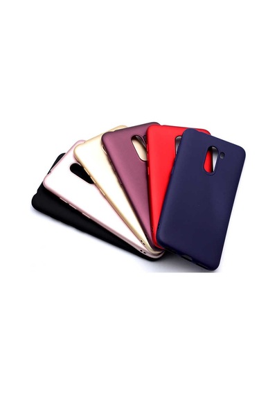 Xiaomi Pocophone F1 Kılıf Zore Premier Silikon Kapak Mürdüm