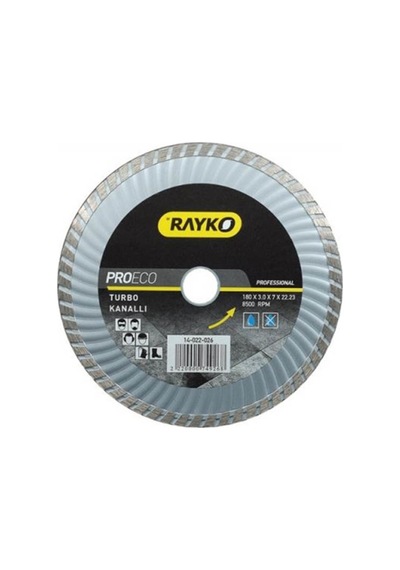Rayko Elmas Testere 180 MM Turbo Kanallı Proeco