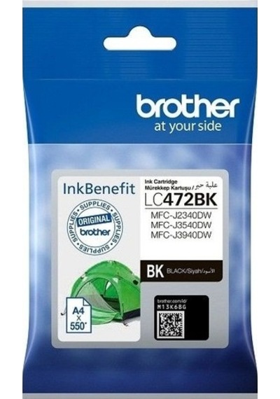 Brother Lc472bk Black Siyah 550 Sayfa Kartuş Mfc-j2340-j3540-j3940