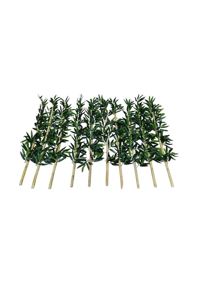 Yapay Çiçek 100 Cm 10 Adet Bambu Çubuk Islak Doku Yeşil