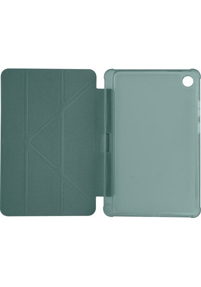 Maks Technology Lenovo Tab One 8.7 Tb-305fu Kılıf Mkst Tri Folding Kalem Bölmeli Standlı Kılıf - Koyu Yeşil Tablet Kılıfı