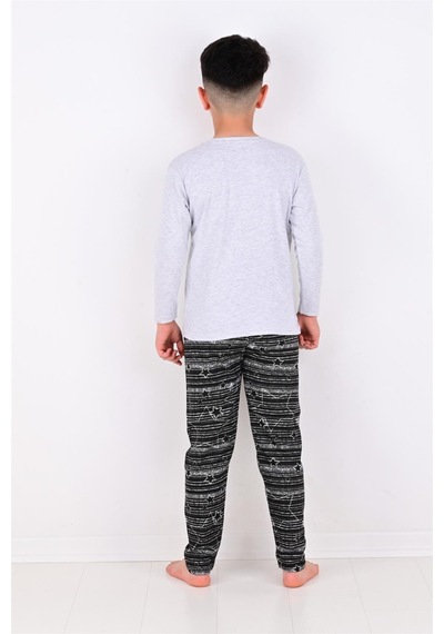 Vitmo Erkek Çocuk Pijama Takımı Moon Uzun Kollu Pamuklu