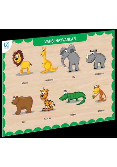 Caahs-3213 Ca Games Ahşap Vahşi Hayvanlar Bul-tak