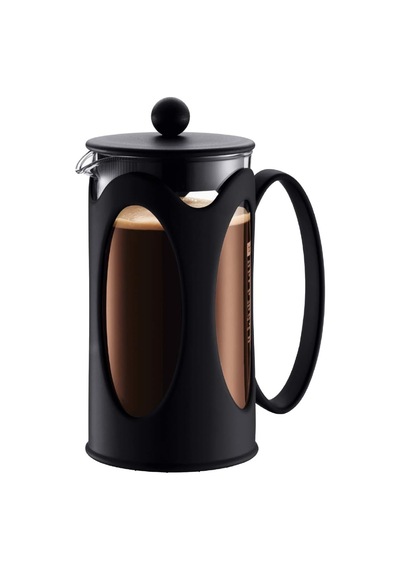 Kenya Kahve Hazırlayıcı French Press Sistemi, Kalıcı Paslanmaz Çelik Filtre Siyah, Siyah, 0,35l Çok Renkli