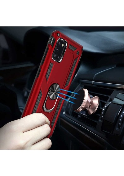 Rba Aksesuar Galaxy Uyumlu A31 Kılıf Rba Vega Kapak - Kırmızı Kırmızı