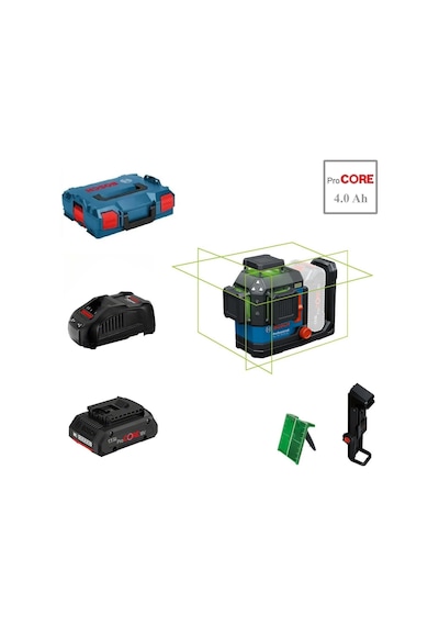 Bosch Gll 18v-120-33 Cg 1x4 Ah Procore Akülü Yeşil Çizgi Lazer