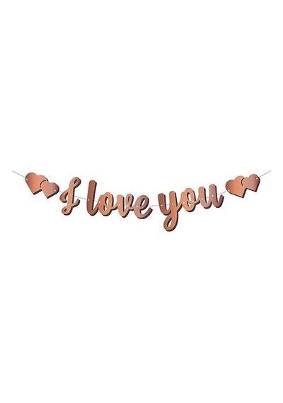 3 Paket Kaligrafi Banner Rose I Love You - Parti Süsü 0 - 99