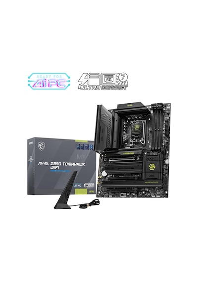 MSI MAG Z890 Tomahawk WIFI Intel Z890 9200 MHz (OC) DDR5 Soket 1851 ATX Anakart