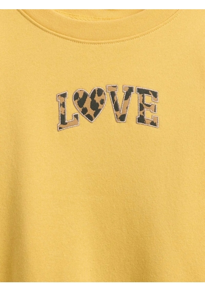 Gap V-non Logo Wedge Crew Sarı