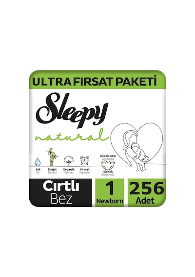 Sleepy Natural Bebek Bezi Ultra Avantaj Paketi 1 Numara Yenidoğan 2 5 Kg 256 Adet