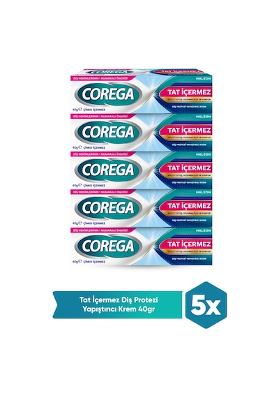 Corega Tat İçermez Yapıştırıcı Krem 5 x 40 G