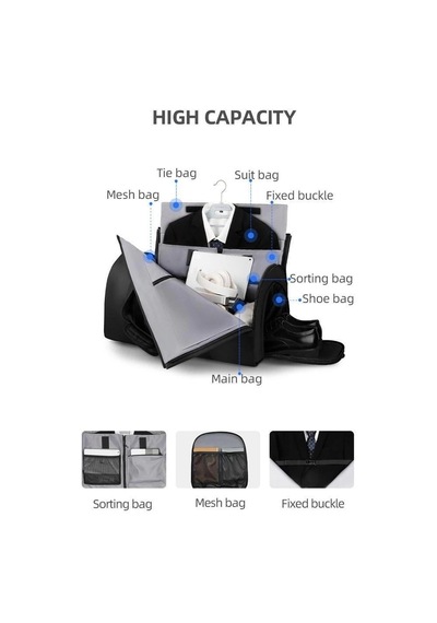 Mark Ryden Gentleman 50 Litre Çok Amaçlı Valiz Spor Çantası Mr8920 00 Siyah