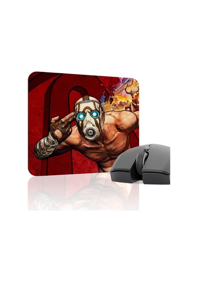 Borderlands Kaymaz Dikişli Kauçuk Oyuncu Mousepad V3 - 22x18 Gaming Mouse Pad Fare Altlığı