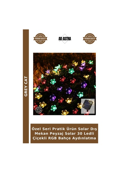Özel Seri Pratik Ürün Solar Dış Mekan Peyzaj Solar 30 Ledli Çiçekli Rgb Bahçe Aydınlatma Diğer
