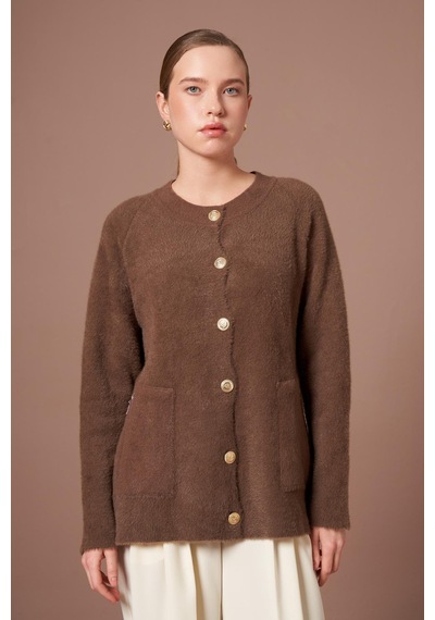 Ftz Women Kadın Angora Hırka Kahve 25259 Kahve