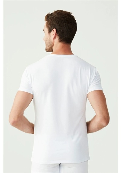 U.S. Polo Assn. Erkek Beyaz 2 Li V Yaka Atlet 80194 Beyaz