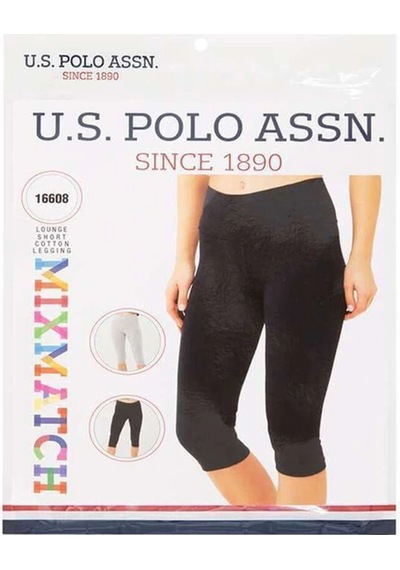 U.S. Polo Assn. Kadın Gri Melanj Kısa Tayt 16608