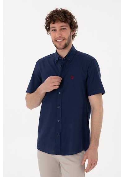 U.s. Polo Assn. Erkek Lacivert Gömlek Kısa Kollu 50306324-vr033 Lacivert