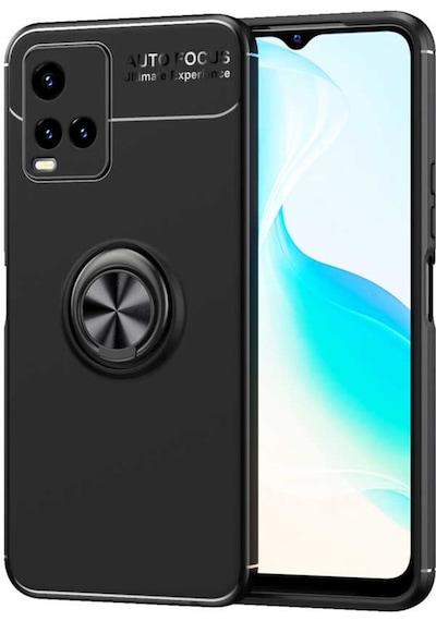 Vivo Y32 Kılıf Lens Yüzüklü Mıknatıslı Silikon Kapak