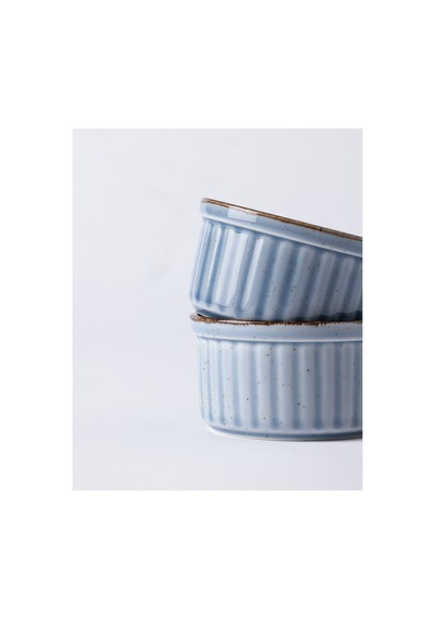 Madame Coco Kleby 2'li Natural Sufle Kabı - Mavi - 10 Cm